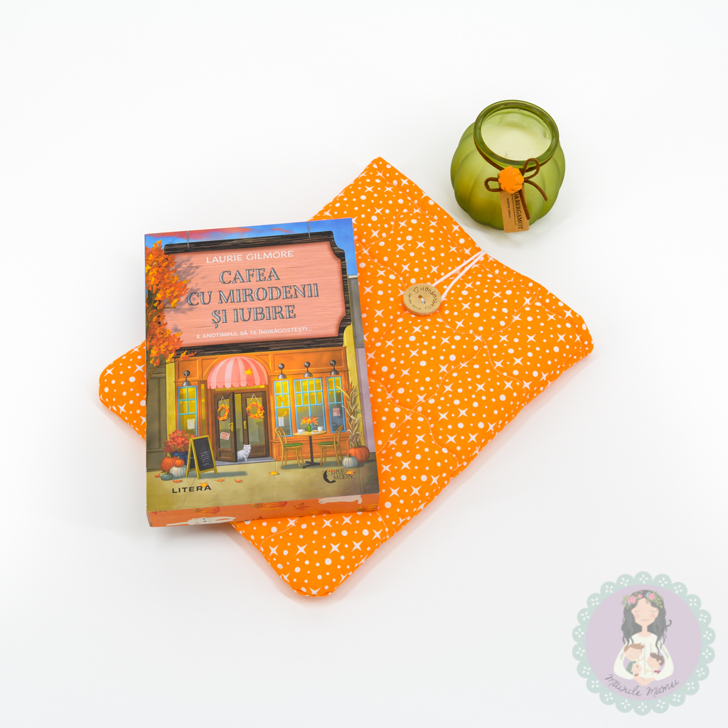Set carte și husă carte/bookcover/idee cadou/orange